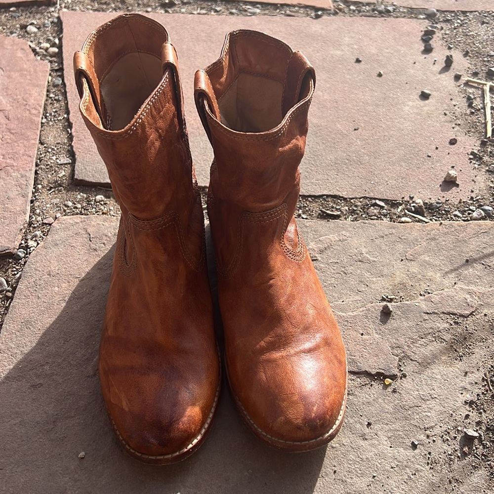 Brown Leather Ankle Boots